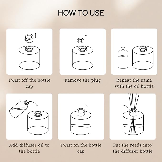 VINEVIDA Prime Reed Diffuser for Home & Bathroom | Long-Lasting Scent Sticks Set | Oil Stick Diffuser | Bathroom Scent - Room Fragrance No. 1206