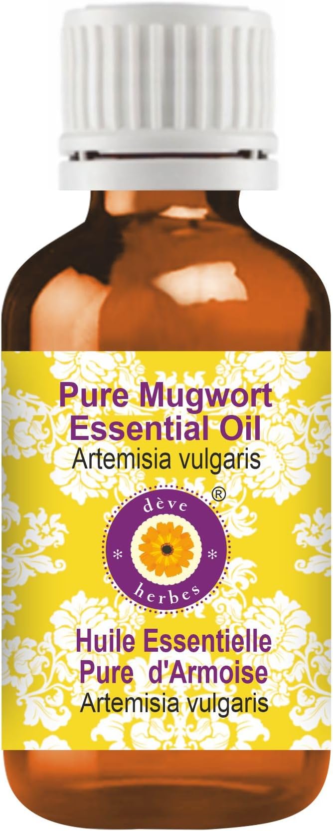 dève herbes Mugwort Essential Oil (Artemisia vulgaris) Pure | Non-Sticky | Non-Greasy | Lightweight | Men & Women | All Skin Types | Steam Distilled 30ml (1 oz)