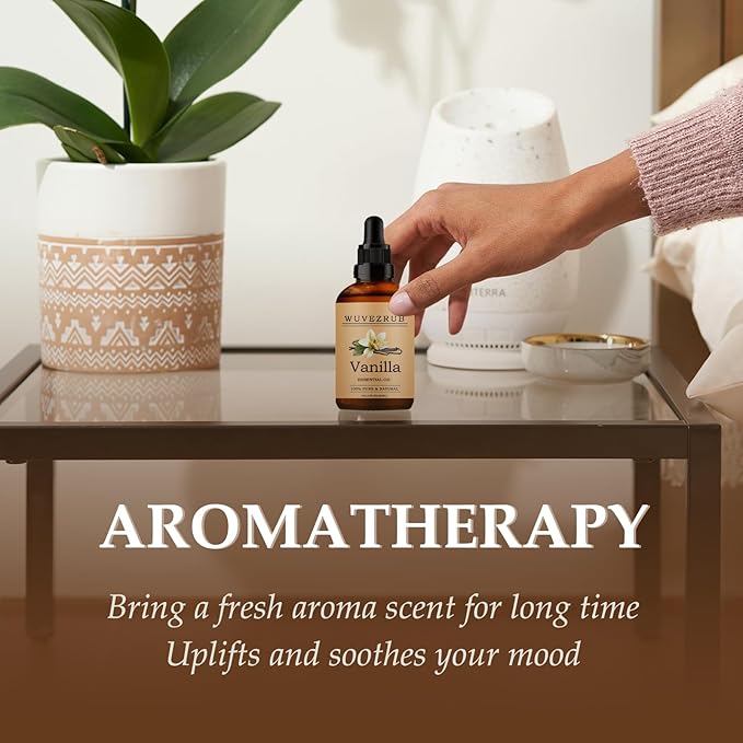Vanilla Essential Oils 60ML, Pure Vanilla Essential Oil for Aromatherapy Diffuser - 2 Fl Oz