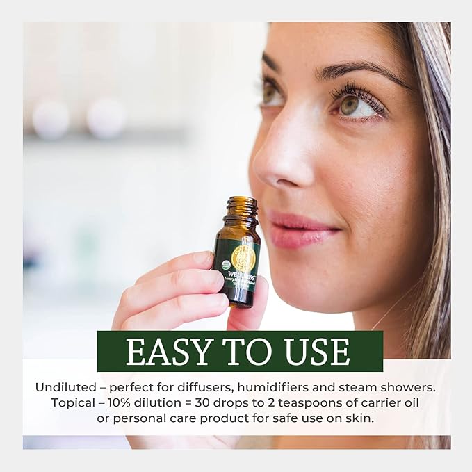 Silk Road Organic Wellness Essential Oil Vitality Blend for Overall Health, Immunity, Balance, Achy Joints & Muscles – USDA Certified Aromatherpy, Undiluted 10ml Dropper