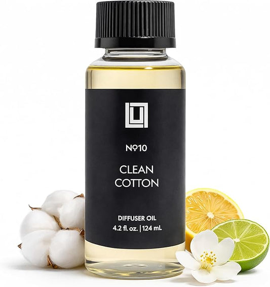 Aroma by Lulu - Clean Cotton - Luxury Fragrance Oil for Waterless Cold Air Diffusers - Aromatherapy Fragrance Oil Blend for The Home or Office
