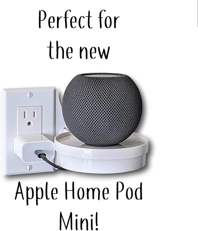 Mount Genie The Easy Outlet Shelf Works with All Outlets - 60 Second Install - Hidden Cord Cable Storage - Perfect Google Home Mount, Nest WiFi Mount, for Cameras, Voice Assistants, and More