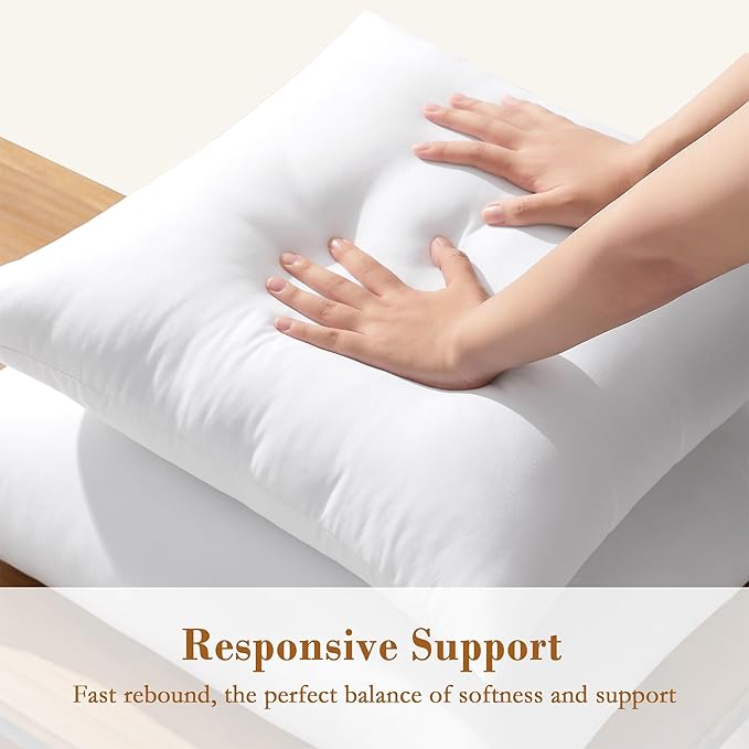 puredown® Euro Pillow Inserts, 26 x 26 Inch Fluffy Throw Pillow Inserts Filled with Plump Stuffer, Square Decorative Pillows for Couch, Sofa, Bed and Home Decor