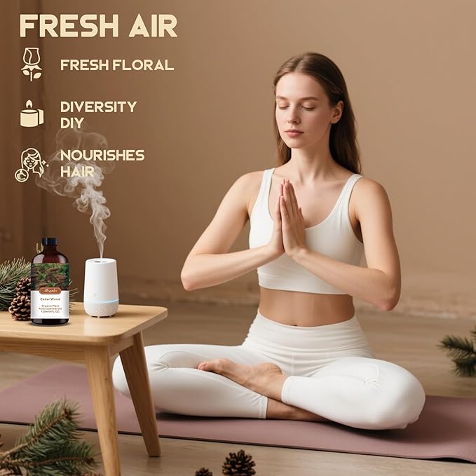 Cedarwood Essential Oil – MLYNKL Cedarwood Oils 4.33 fl oz for Diffusers, Humidifiers, Massage, DIY Candles, Soap, Cleaning, Home, Yoga, Office, Gifts - 130 ml