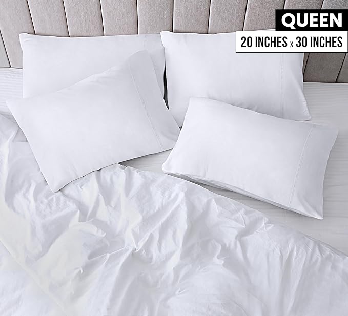 Utopia Bedding Standard Pillow Cases - 120 Pack - Envelope Closure - Soft Brushed Microfiber Fabric - Pillow Covers 20 X 26 Inches (Standard, White)