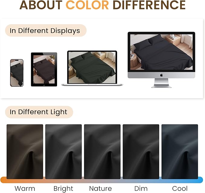 Twin Size 3 Piece Bed Sheet Set - Ultra Imitation Cotton-Premium Breathable & Cooling Sheets - Hotel Luxury Bed Sheets Deep Pocket up to 15"- Wrinkle, Fade, Stain Resistant (Black, Twin)
