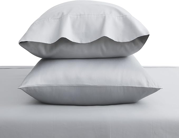 100% Egyptian Cotton Pillow Cases Set of 2,King Size 400 Thread Count Cooling Pillowcases,Soft and Breathable Pillow Covers with Envelope Closure,20x36 Inches,Gray