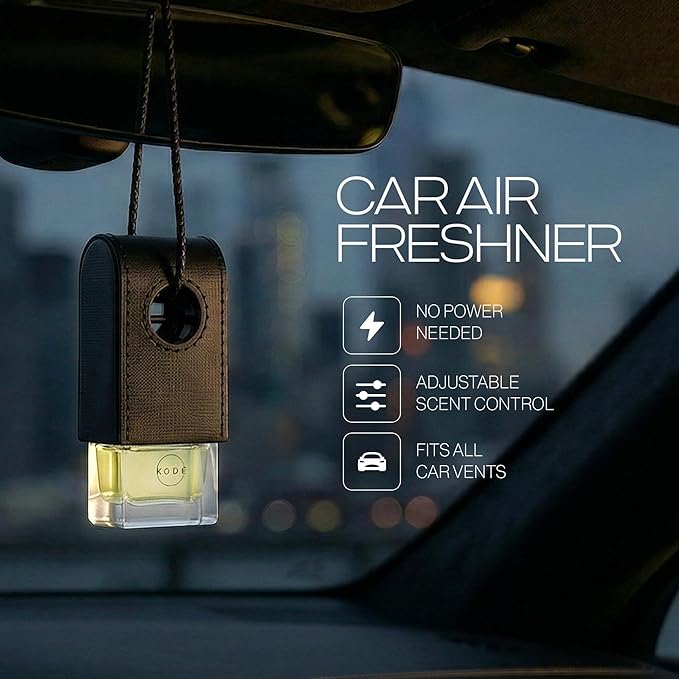 Car Diffuser Luxury Car Fragrance & Air Freshener, Pre-Filled No Refill, Lasts Up to 12 Months, Adjustable Vent Clip & Hanging Design (Velocity)