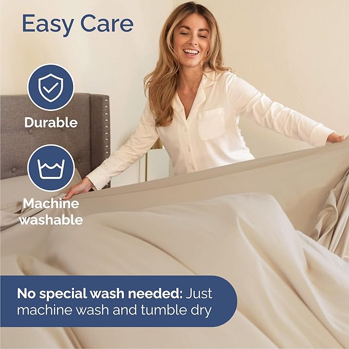 Queen 6 Piece Sheet Set - Comfy, Breathable & Cooling - Hotel Luxury Bedding for Women, Men, Kids, Teens and Children - 1 Flat & 1 Fitted Sheet & 4 Pillowcases w/ Deep Pockets - Wrinkle Free - Wheat