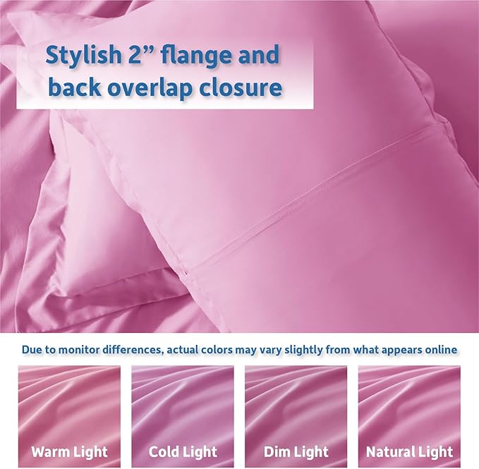 Nestl Twin Duvet Cover Set with Comforter Insert - Light Pink 3 Piece 68x90 Duvet Cover & 1 Pillow Sham with White Quilted Down Alternative Comforter, Ultra Soft, All Season