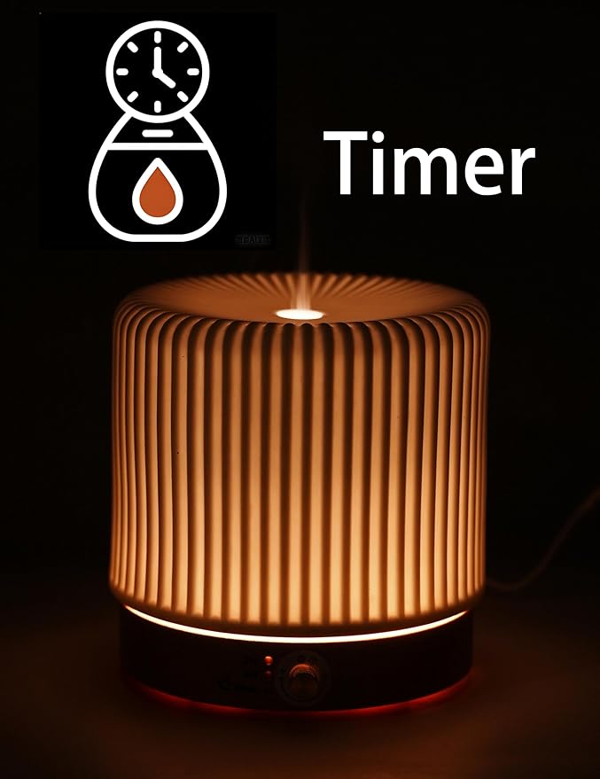 Ceramic Essential Oil Diffusers,Small Cute for Office, Home for Aromatherapy,Bedroom White Air Fragrance,Room Scent, Humidifier,Light Decor para Casa De Essentials Aesthetic Electric Oils Aroma
