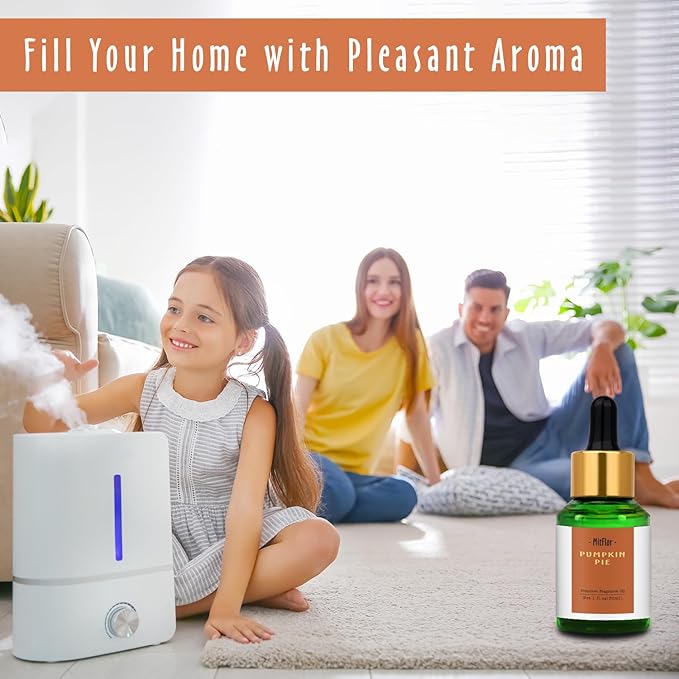 Pumpkin Pie Fragrance Oil, MitFlor 30ml Diffuser Essential Oil for Home, Large Size Premium Fragrance Oil for Soap & Candle Making, Warm Holiday Scents for Christmas