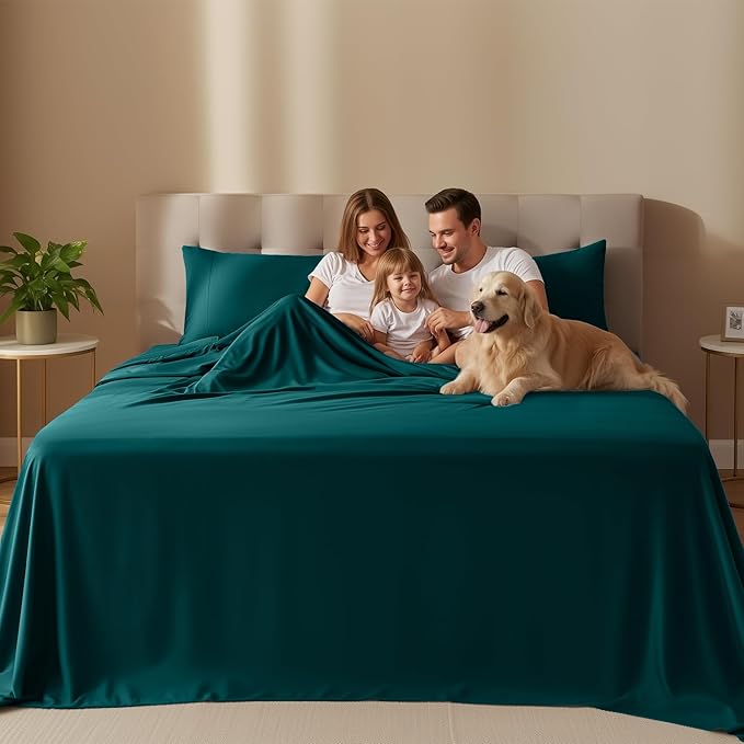 Utopia Bedding Twin Sheet Set – 3 Piece Bed Sheets for Twin Size Bed, Soft and Breathable Microfiber, Includes 1 Fitted Sheet, 1 Flat Sheet and 1 Pillowcase – Oeko Tex (Teal Green)