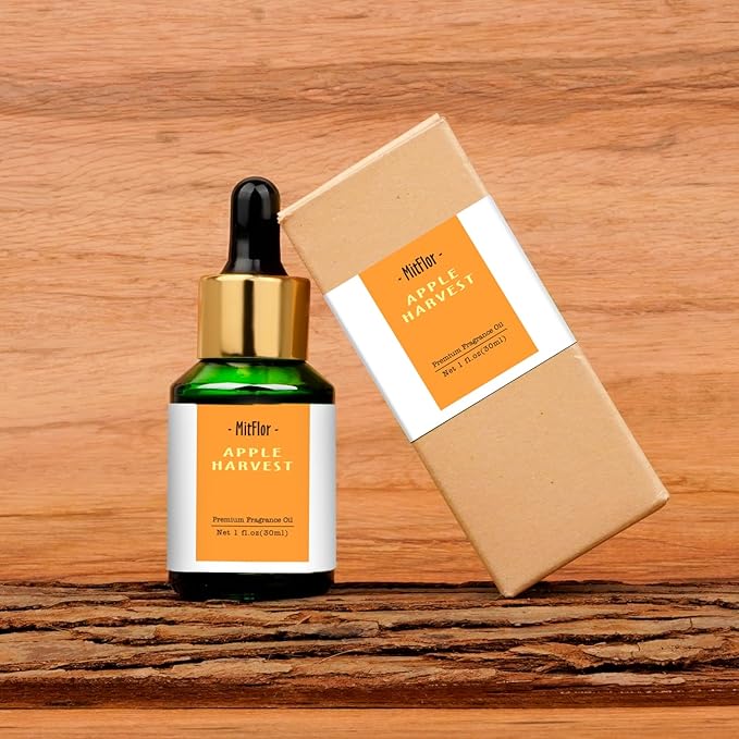 Apple Harvest Fragrance Oil, MitFlor 30ml Premium Fragrance Oil for Diffuser for Home, Soap & Candle Making Scents, Fruit Aromatherapy Diffuser Scents, Crisp and Inviting Scent