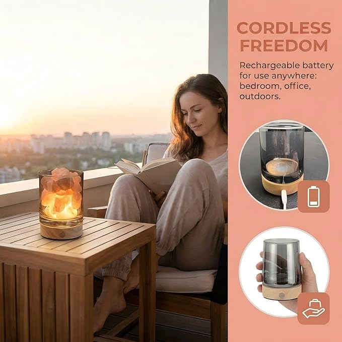 Himalayan Mineral Essential Oil Diffuser, Essential Oil Aromatherapy Lamp Gift Set, Natural Aromatherapy Diffuser for Home and Office Use, Relieves Stress and Purifies The Air