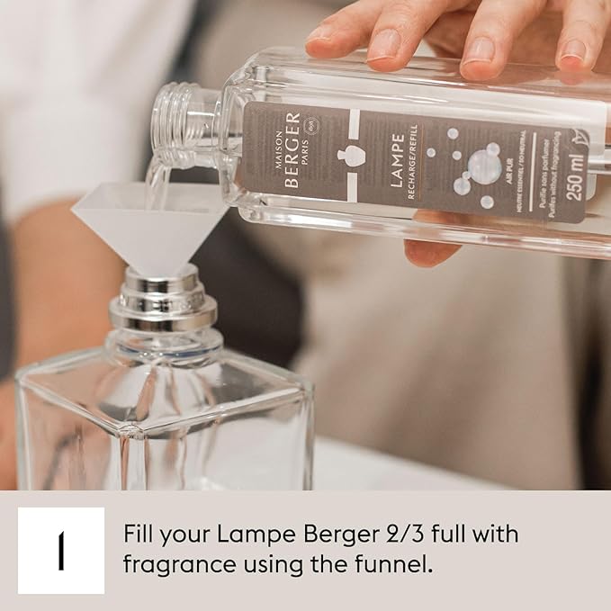 MAISON BERGER Under The Olive Tree Lampe Berger Refill, 500 ml (16.9 fl oz), 2-in-1 Catalytic System, Neutralizes Odors and Diffuses Fragrance, Jasmine, Oudh Wood, Cedarwood, Made in France