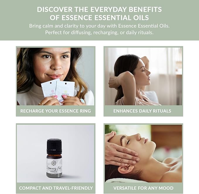 Essence Rosemary Mint Essential Oil, 5 ml | Aromatherapy Oil for Diffusers & Personal Use | Natural Fragrance for Relaxation, Clarity & Wellness | Made in USA | Herbal & Refreshing Scent