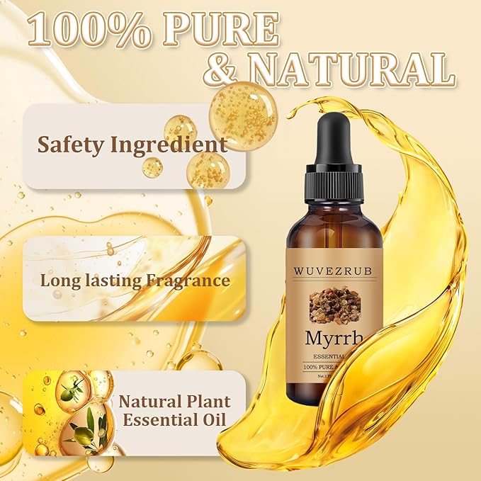 Myrrh Essential Oil 30ML - 100% Pure and Natural Oils for Aromatherapy Diffuser - 1 Fl Oz/Myrrh