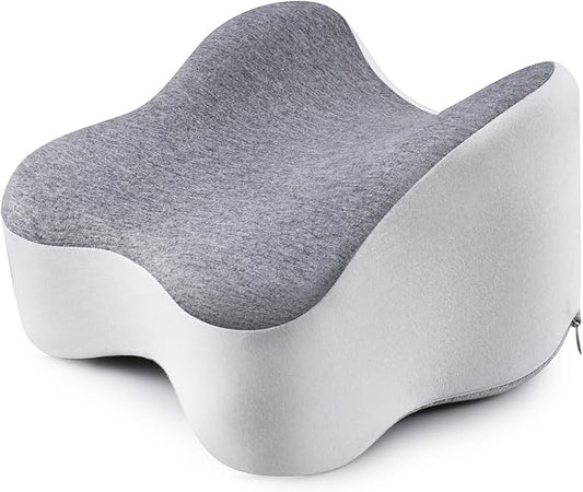 anzhixiu Knee Pillow for Side Sleeper Support Thighs and Knees for Sciatica, Back, HIPS, Knees, Joints Pain Relief - Leg Pillow for Sleeping Between Legs Aligns Spine & Relieves Pressure-Small,Gray