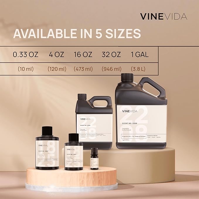 VINEVIDA Scent NO. 3512 Fragrance Oil - 32oz (2lbs) - Inspired by: Aqua di Fiori (Women) Fragrance Oil for Candle Making - Made in USA Candle Scents Scents for Soap Making