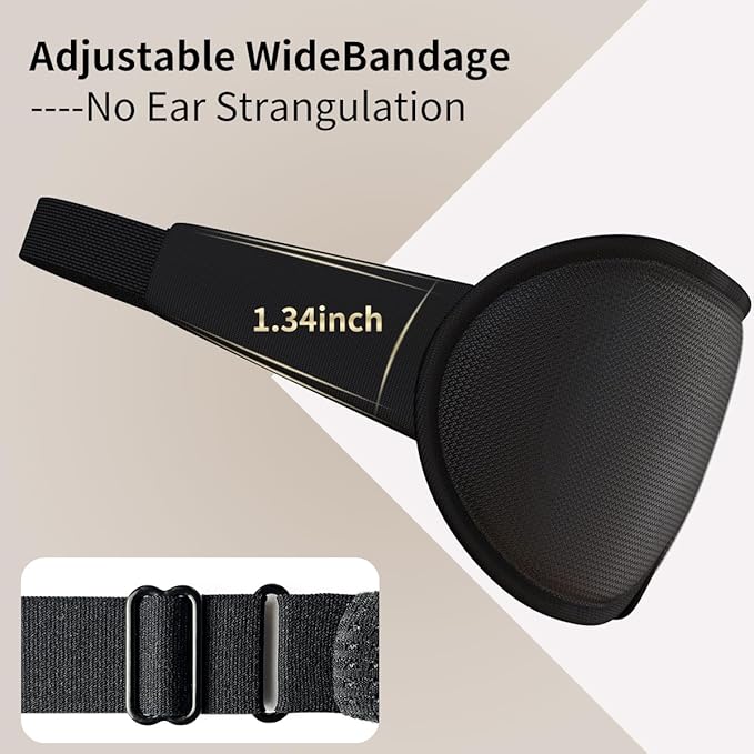 Easysleep Sleep Eye Mask 3D Contoured Cup Sleeping Mask with 100% Light Blocking and Adjustable Strap Soft Breathable Eye Cover Night Blindfold Mask for Men Women.