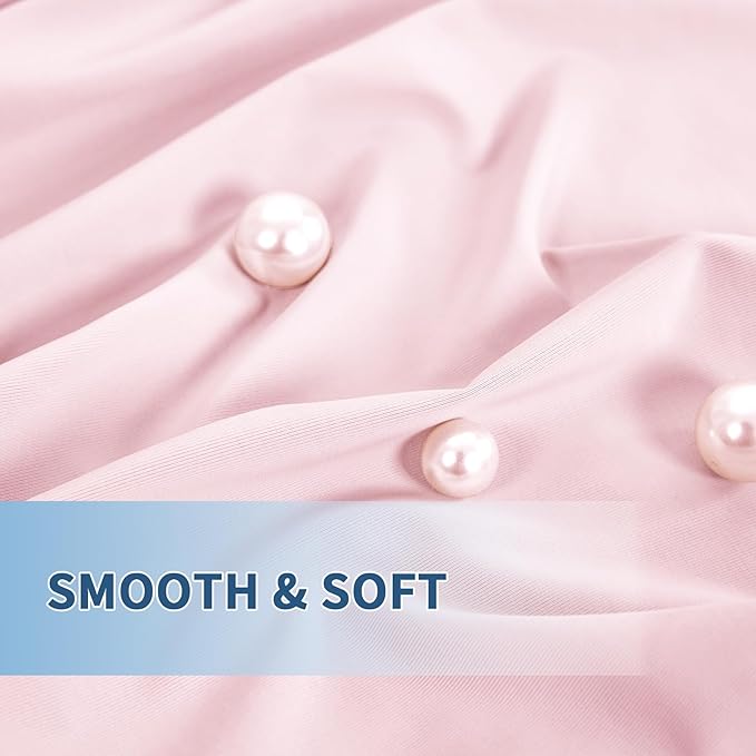 Premium Cooling Pillowcases King Size Set of 2 for Hot Sleeper & Night Sweats Beauty Sleep Reduces Wrinkles & Frizz Softer Than Silk Pillow Cover Oeko-TEX Certified Pink Breathable