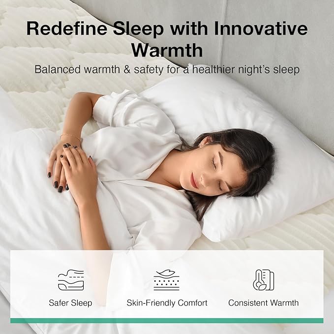 Novilla Fleece Mattress Topper Twin XL, Warm Sherpa Mattress Pad, Cloud-Like Soft Bed Cover for Winter, Deep Pocket fits up to 21", Machine Washable