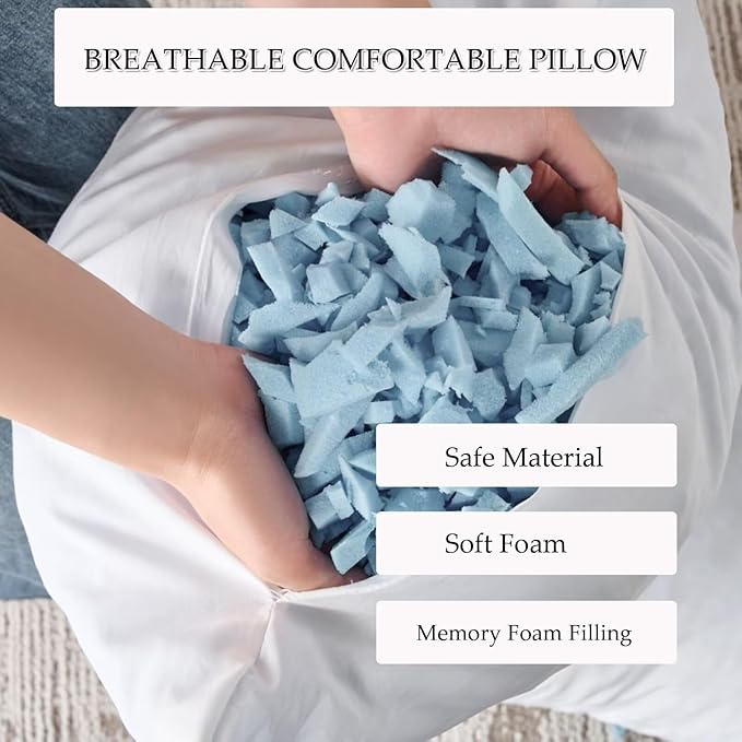 Full Body Pillow 20x54 Inch,Memory Foam Pregnancy Pillow for Side Sleepers,Orthopedic Back Support Maternity Pillow for Women (with Removable Cover),Checkerboard Print in Black/White