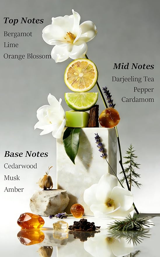 Darjeeling Tea Diffuser Oil Inspired by Bv.lg.ari for Home & Hotel, Long-Lasting Safe Fragrance Oil for Waterless & Cold Air Diffusers, Candle Soap DIY Crafting - Black Tea, Bergamot, Musk - 1.69Fl Oz