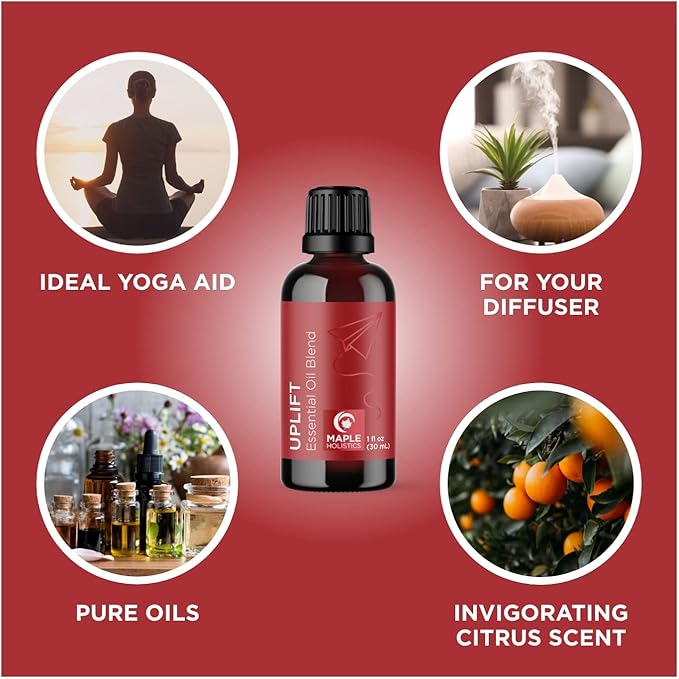Maple Holistics Essential Oils Set - Relaxing Nighttime and Morning Essential Oil Blends for Diffuser with Mint and Citrus Essential Oils for Diffusers Aromatherapy and Travel