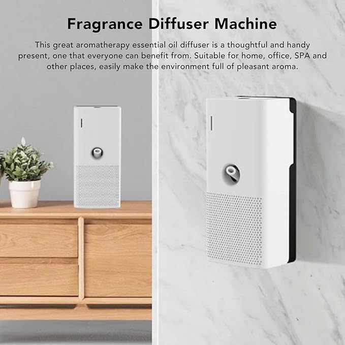 Essential Oil Diffuser, Quiet Aromatherapy Diffuser, Home Fragrance Diffuser, Scent Air Machine for Home Office Bedroom Bathroom (White)