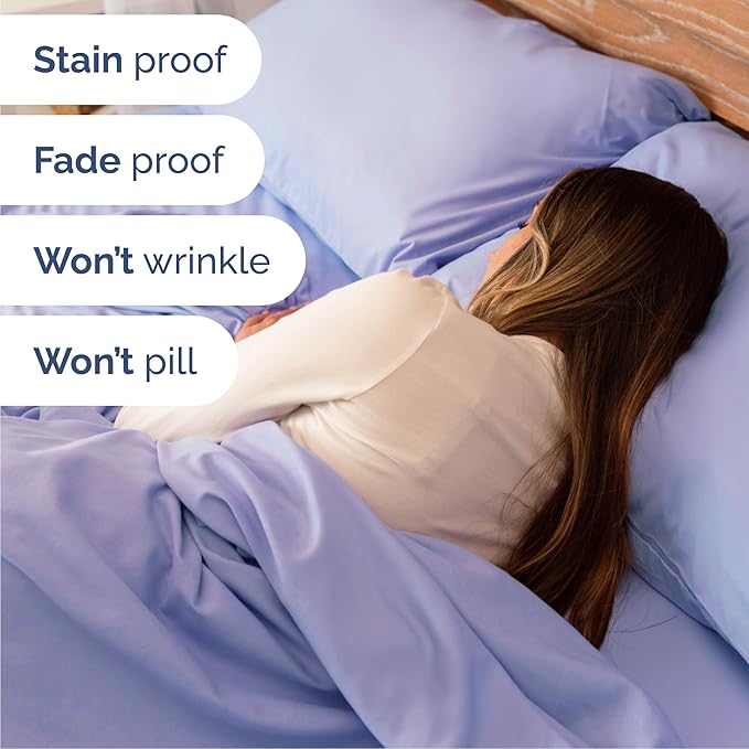 Queen 6 Piece Sheet Set - Comfy, Breathable & Cooling - Hotel Luxury Bedding for Women, Men, Kids, Teens & Children - 1 Flat & 1 Fitted Sheet & 4 Pillowcases w/ Deep Pockets - Wrinkle Free - Lavender