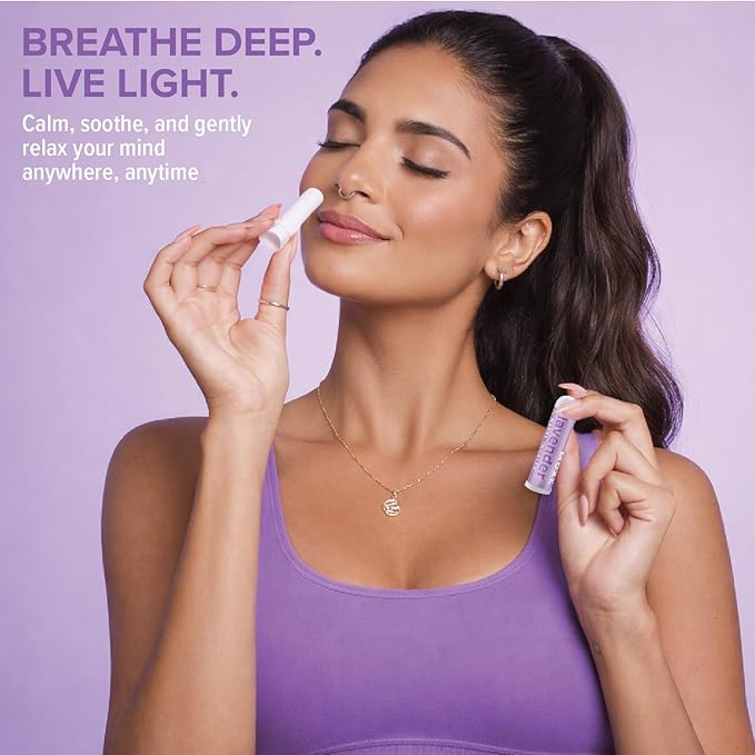 MOXĒ Lavender Essential Oil Nasal Inhaler, No-Mess Aromatherapy, Relaxation, Naturally Calming, Before Sleep Routine, Pure and Undiluted, Made in USA (3 Pack)