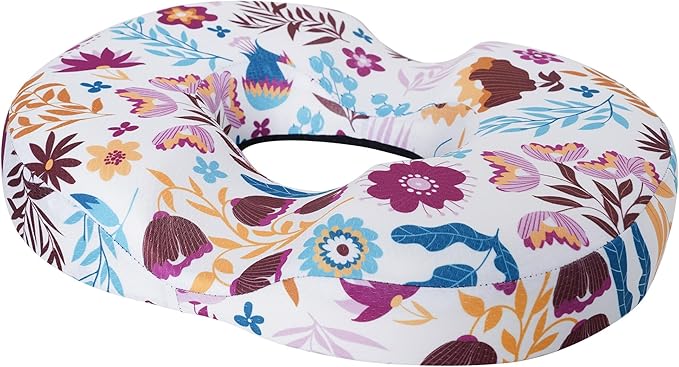 Donut Pillow Seat Cushion for Tailbone Pain Relief and Hemorrhoids, Home Office Chair Cushion for Long Sitting Work, Memory Foam Car Seat Cushions for Driving Butt Pain & Postpartum Pregnancy