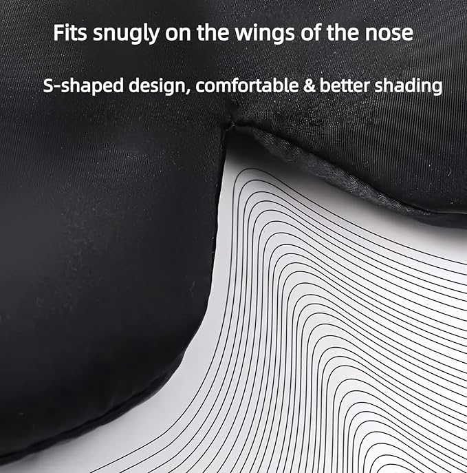 Uthra-Large 100% Nature Silk Sleep Mask 3D Cover Double-Sided Mulberry Silk Blackout Eye Mask, Light Red