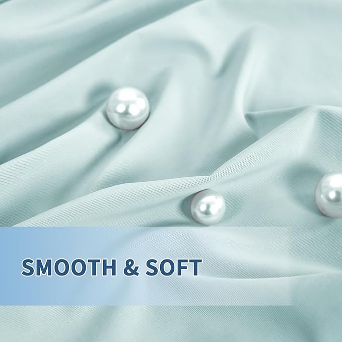 Premium Cooling Pillowcases Standard Size Set of 2 for Hot Sleeper & Night Sweats Beauty Sleep Reduces Wrinkles & Frizz Softer Than Silk Pillow Cover Oeko-TEX Certified Mint Green Breathable
