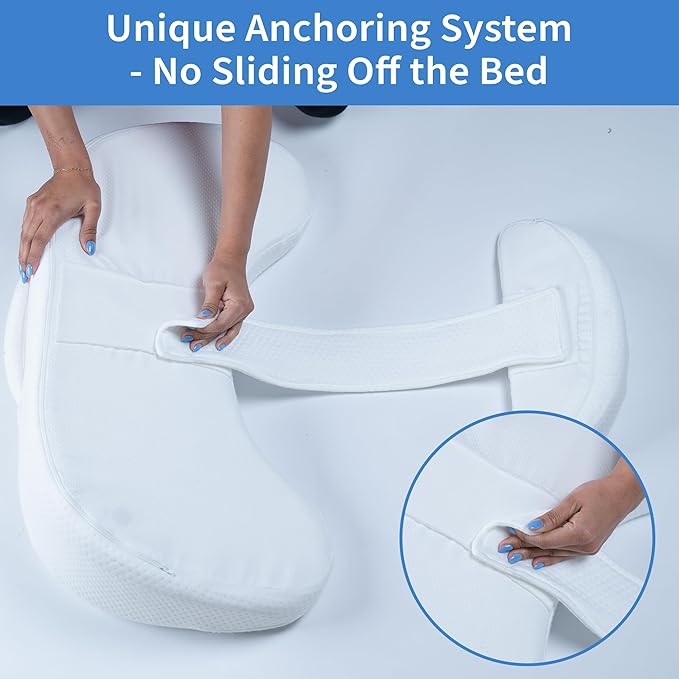 Zomaple Bedsore Positioning Pillow for Bedsore Prevention and Faster Recovery - Heat Regulating Bed Sore Cushion for Butt Lifting and Easy Positioning - Non-Skid Removable Cover, BPP20001