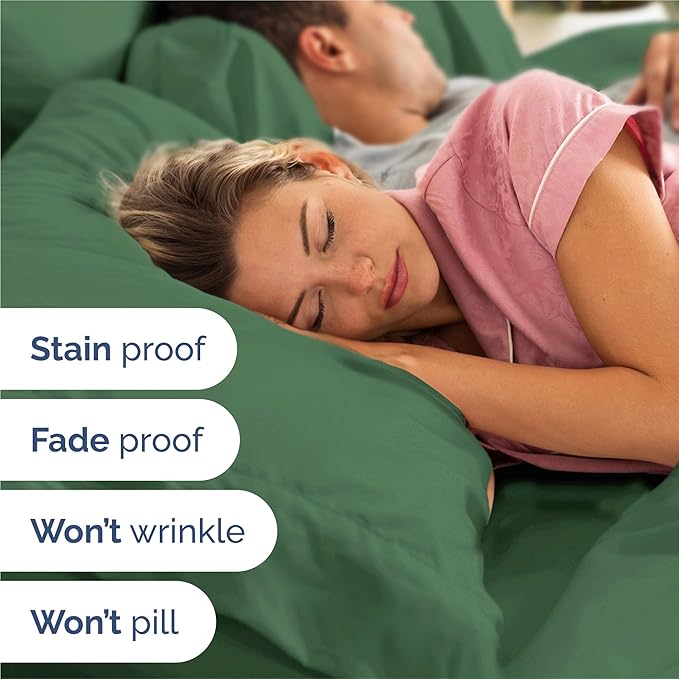 Queen 6 Piece Sheet Set - Comfy, Breathable & Cooling - Hotel Luxury Bedding for Women, Men, Kids, Teens and Children - 1 Flat & 1 Fitted Sheet & 4 Pillowcases w/ Deep Pockets - Wrinkle Free - Emerald