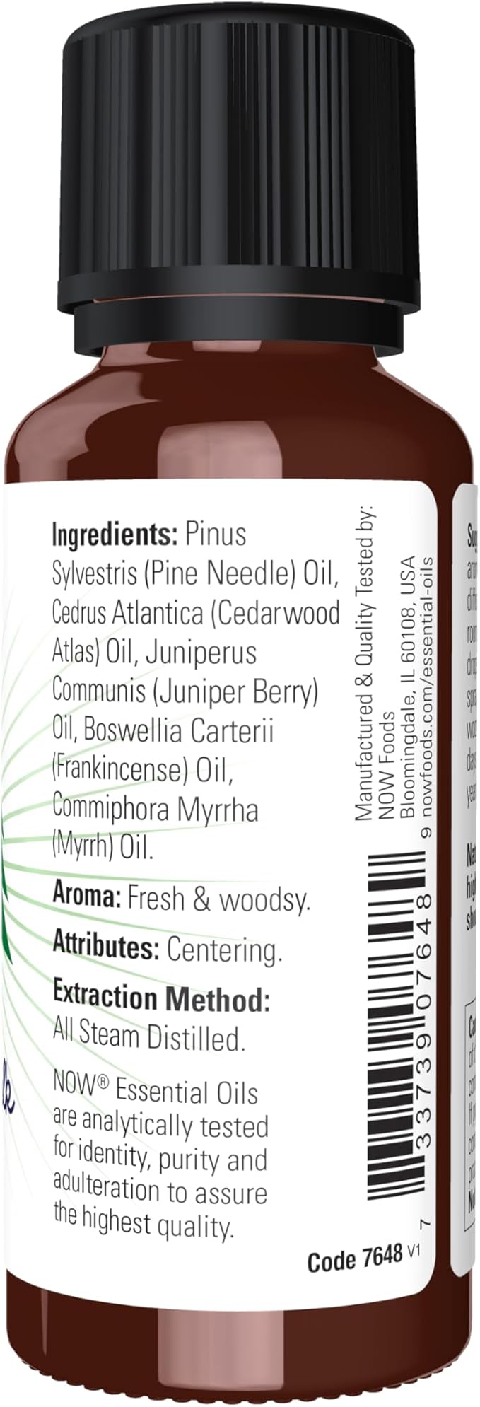 NOW Essential Oils, Woodland Walk Oil Blend, Calming Attributes with a Fresh and Woodsy Scent, Steam Distilled, 1-Ounce