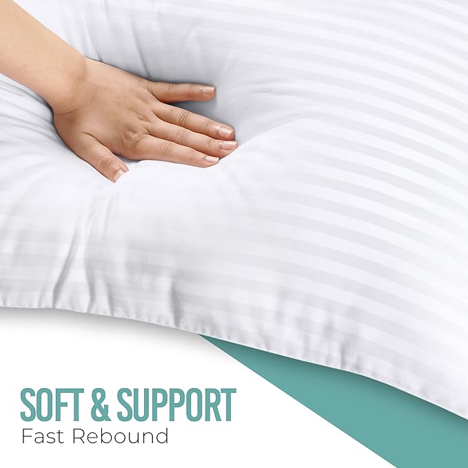 Utopia Bedding Pillows King Size Set of 2 (White), Hotel Pillows, Cooling Pillow for Side, Back or Stomach Sleepers