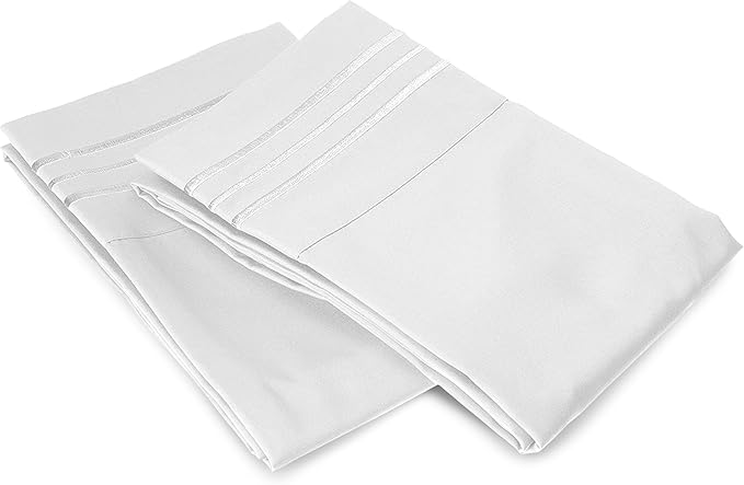 Elegant Comfort Premium Hotel Quality 2-Piece Pillowcase Set, Luxury & Softest 1500 Thread Count Egyptian Quality Bedding Pillowcases, Wrinkle and Fade Resistant