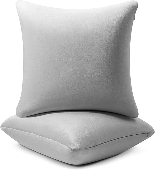 AM AEROMAX 22 ×22 Pillow Insert (Pack of 2) Memory Foam Throw Pillow Insert Sham Square for Decorative Cushion Bed Couch Sofa Without Deform After Longtime Use(Grey)