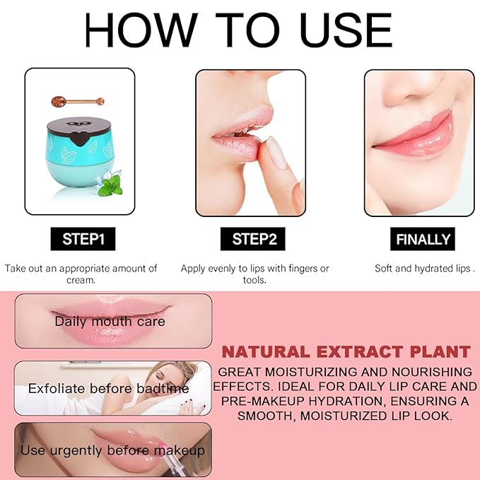 Clouds Bee Propolis Vanilla Lip Balm – Hydrating & Moisturizing Overnight Lip Sleeping Mask, Exfoliating Lip Treatment with Bee Extracts, Natural Care for Dry Lips, Honey Pot Design