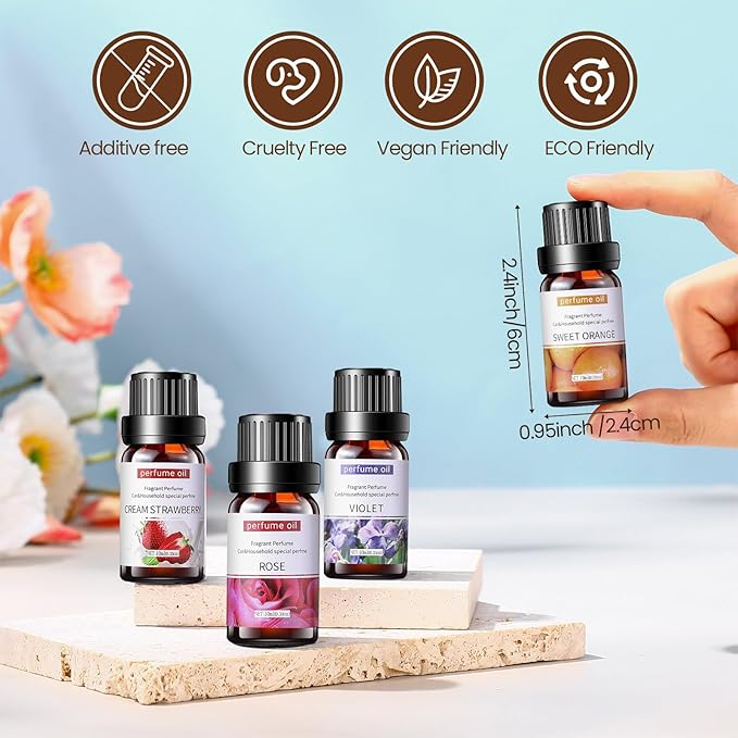 Nuanchu 52 Pcs Essential Oils Set 10ml Fragrance Oil Aromatherapy Kit for Diffuser Humidifier Aromatherapy-Oils for Candle Making