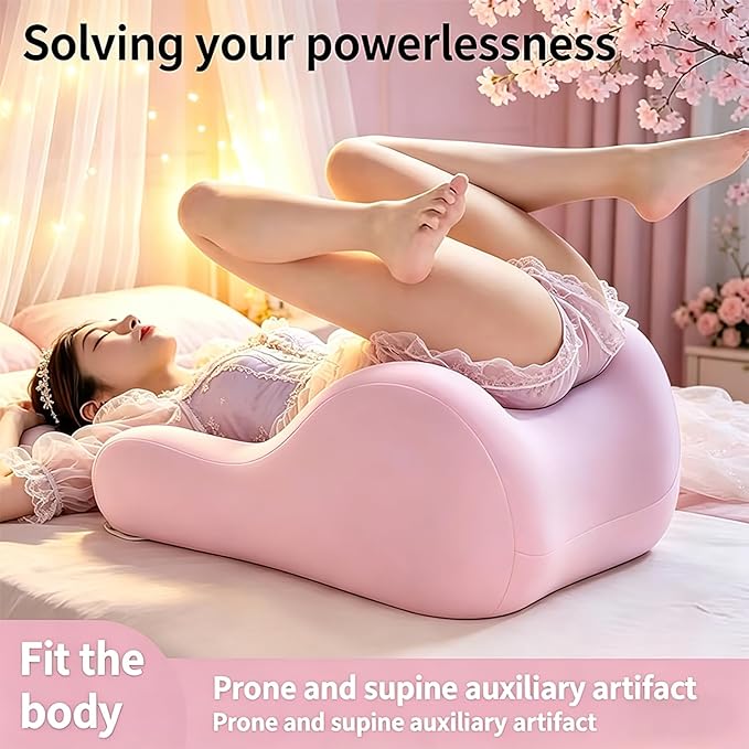Multifunctional Pillow, Featuring Breathable Memory Foam Waist Support, Large Size with high Resilience, Provides Comprehensive Support (Black)