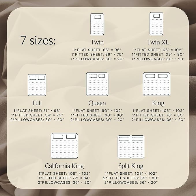LuxClub 5 PC Split King Sheet Set, Breathable Luxury Bed Sheets, Deep Pockets 18" Eco Friendly Wrinkle Free Cooling Sheets Machine Washable Hotel Bedding Silky Soft - Dark Khaki Split King