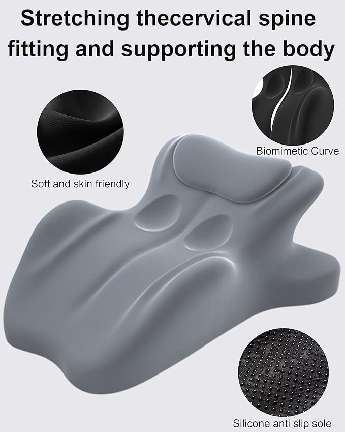 Ergonomic Memory Foam Wedge Pillow, 27° Angled Support for Neck and Waist, Multi-Position Support Pillow - Grey (Plus Size 25.5 * 21.5 * 11.8 inch)