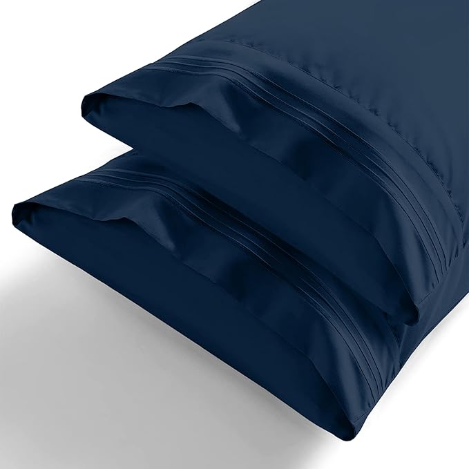 Elegant Comfort Premium Hotel Quality 2-Piece Pillowcase Set, Luxury & Softest 1500 Thread Count Egyptian Quality Bedding Pillowcases, Wrinkle and Fade Resistant