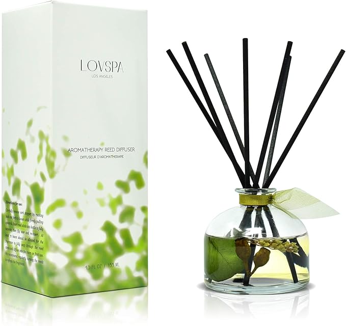 Eucalyptus Reed Diffuser Set for Home, Revive Fresh Eucalyptus, Sage, Citrus & Mint Scent Diffuser with Sticks for Bathroom Shelf Decor Accessories, Top Aromatherapy Gift for Women