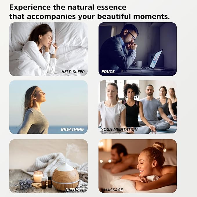 Essential Oils Set Chiang Mai Series Set of 6-100% Pure Oils kit Cinnamon, Sandalwood, Frankincense, Peppermint, Lemongrass, Bergamot 10ML Suitable for Candle Making, Fresh fragrances Diffuser